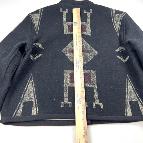 Chicos Größe 2 Wollmischung Damen Jacke Southwestern Tribal geometrisches Muster - Bild 8 von 9