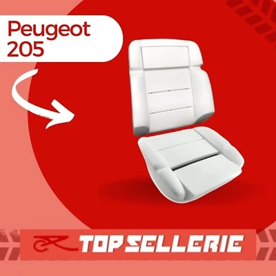 TOP SELLERIE Mousse dossier et assise avant pour Peugeot 205 GTI CTI REF/MA03+04A/B