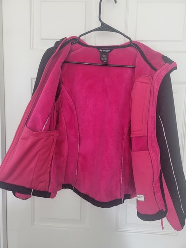 Snozu Girls Pink Size 14/16 Soft Fleece Lined Hooded Full Zip Softshell Jacket - Picture 2 of 16