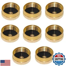 YOUHO 8pcs Brass Refill Cap 1 LB Propane Bottle Cap Gas Tank Cylinder Sealed 