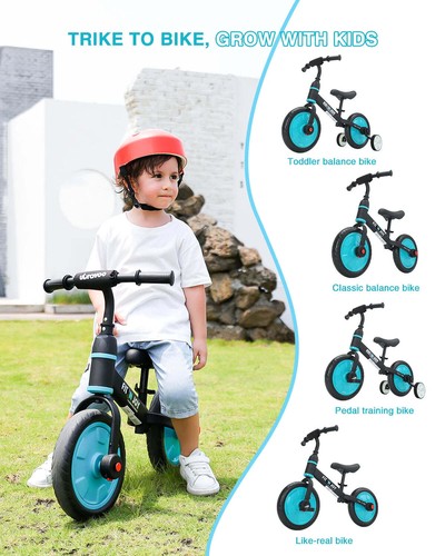 UBRAVOO Fit 'n Joy Beginner Toddler Training Bicycle for Boys Girls 2-4, 4-in-1 - Picture 3 of 20