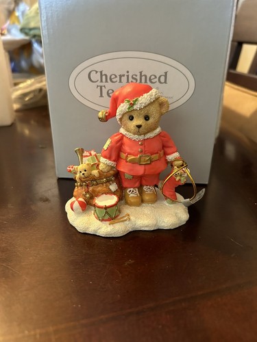 NIB CHERISHED TEDDIES CHRIS BEAR DRESSED AS SANTA 132844 RARE