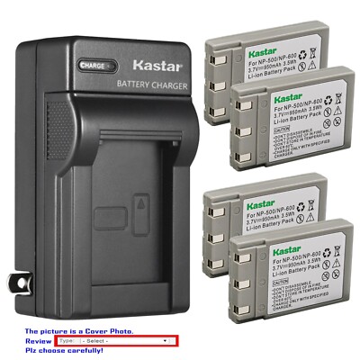 Kastar Battery AC Wall Charger for Minolta DiMage G400 DiMage G500