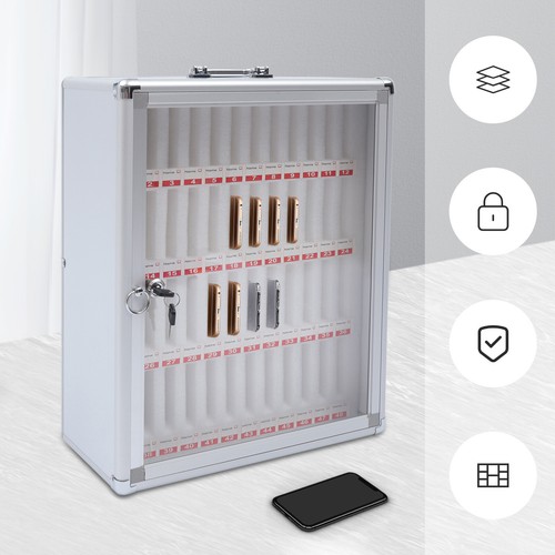 48 Steckplätze Taschentabelle Aluminiumlegierung Handy Spind Telefon Aufbewahrung Schrank - Bild 2 von 24