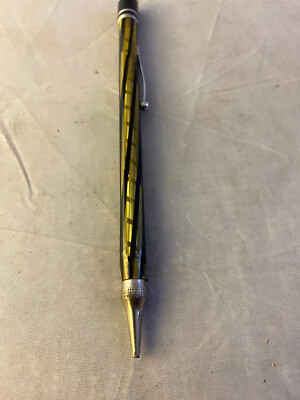 C1920s-30s Vintage EVERSHARP Transparent&Black Diagonal Stripe Pencil