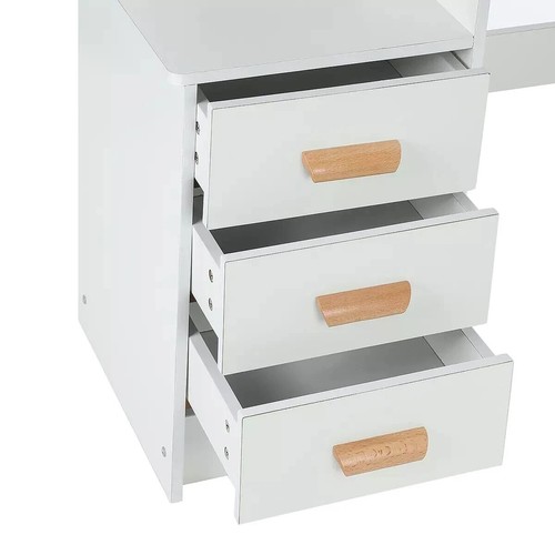 Dressing Table With Drawers Mirror Stool Set Makeup Desk Vanity Table Bedroom UK - Picture 8 of 18