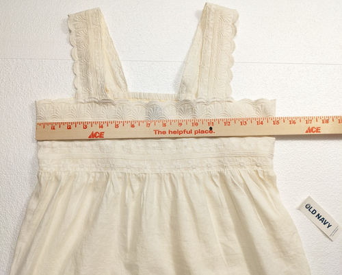 2 -Old Navy Girls Red Lettuce-Edged Tank Top & White Smocked Bodice XL 14 - Picture 10 of 10