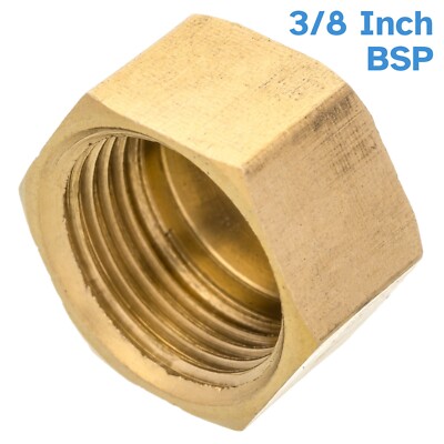 Brass 3/8 Inch BSP Hex Plug End Cap Female Thread Pipe Stop Compression Fitting