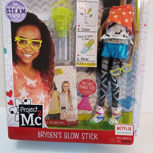 Project Mc2 Bryden's Glow Stick Doll w/DVD + Experiment Netflix New - Picture 10 of 11