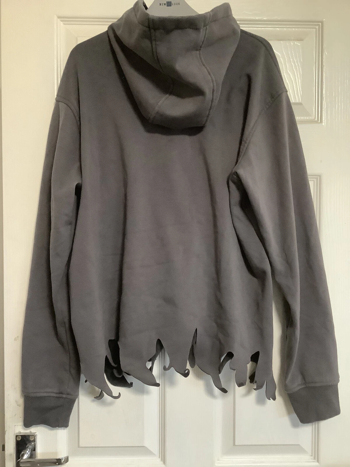 VETEMENTS Men's Charcoal Size S Super Soft Velour Lined Grey Hoodie. Revesal Clothing.