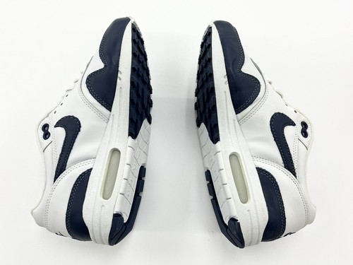 2003 Vintage Nike Air Max 1 Leder weiß Mitternacht marineblau Gr. 7,5 Herrenschuhe - Bild 3 von 11