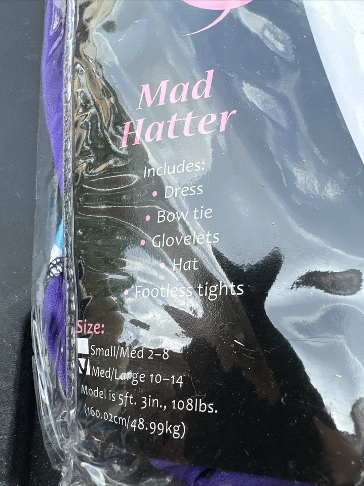 Fun World 女式 Mad Hatter 服装中号/大号 10-14 — 第 2/2 张图片