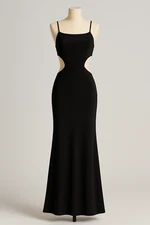 Chartou Women's Black Cut-Out Maxi Dress – New with Tags, Size S #172