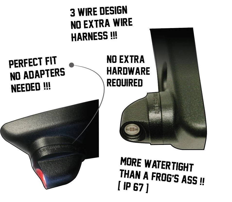 Micron LED Turn Signals Indicators Indian Scout Bobber [red/amber/INTERNATIONAL] - Image 2 of 4