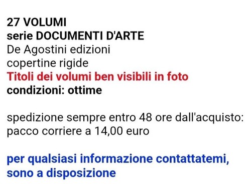 DOCUMENTI D'ARTE - 27 Volumi De Agostini - Collezione - Foto 6 di 6