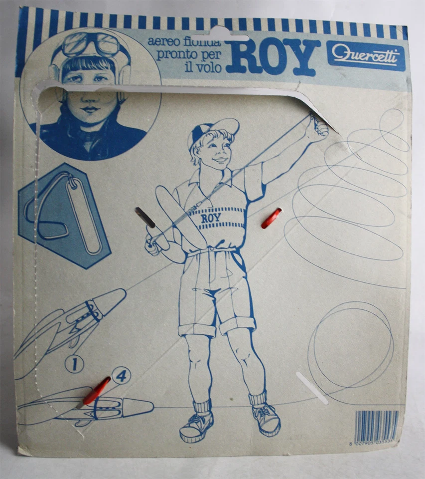 RARE VINTAGE 90'S ROY FREE FLIGHT PLANE CATAPULT GLIDER QUERCETTI ITALY NEW ! - Image 2 of 4