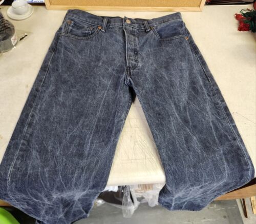 Levis 501 XX Jeans Mens 36x32 Black Denim Button … - image 1