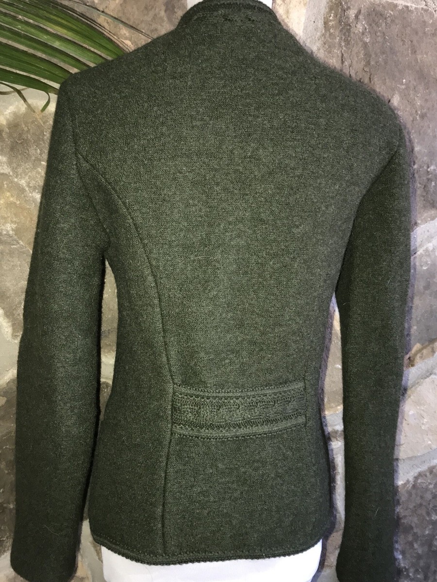 Cardigan-veste Femme ARBEP En Laine Lourde Vert Foncé - Taille 36/S-M, Occasion Très Bon état