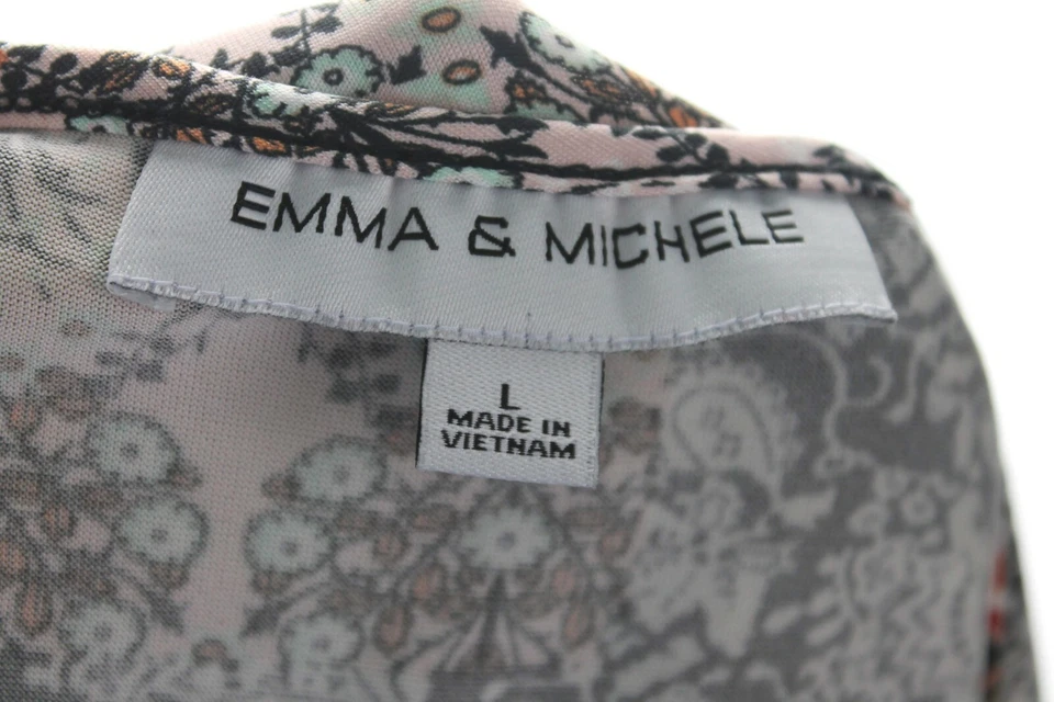 Vestido para mujer Emma & Michele multicolor sin mangas con volantes delantero talla L Foto 4 de 4