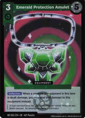 Emerald Protection Amulet Reverse Common  Metazoo 2025 MZ1 085/214