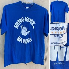 Hang Loose Hawaii T-Shirt Single Stitch 40-42 L Made In USA Vintage