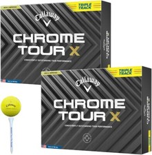 Callaway Golf Balls CHROME TOUR X 24 TRIPLE TRACK 2024 Yellow 2 dozen 24 balls
