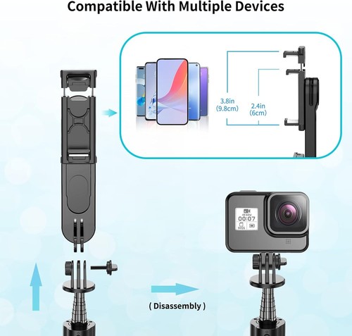 Selfie Stick Tripod Light | Phone Stabilizer with Remote | Extendable Stand - Picture 7 of 11