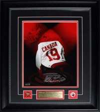 Paul Henderson 1972 Team Canada Summit Series Jersey Painting Signed 11x14 Frame