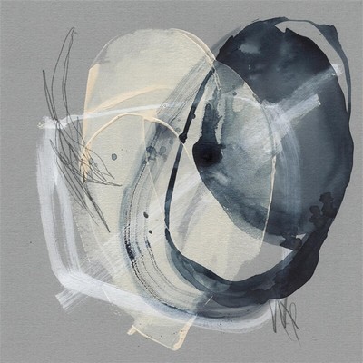 Giant Art 54x54 Tandem Loops II Fine Art Giant Canvas Print in White
