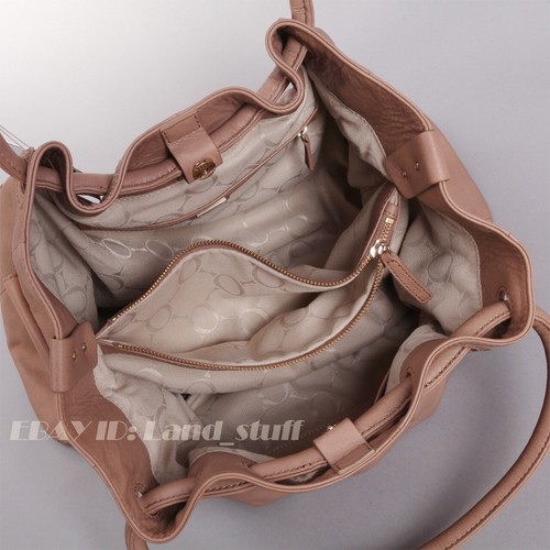 Oroton Slouch Large Baux-Gather Tote Mink Leather Bucket bag Purse NWT AUD$798 - Bild 11 von 13