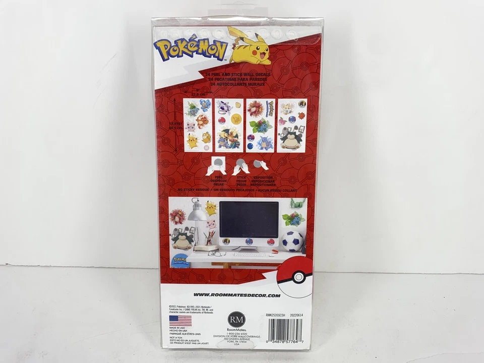Calcomanías adhesivas de pared RoomMates Pokemon 24 pelar y pegar Foto 2 de 2