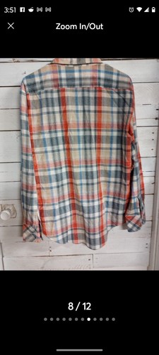 Vintage Esprit by Campus Tapered Fit Plaid Western Wear Shirt Men's Size Large - Picture 6 of 10