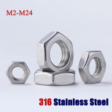 316 Stainless Steel Hex Nuts Assortment  UNC/UNF  Fine Left-Hand Thread M2-M24