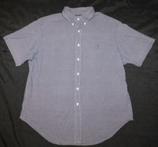 Mens RALPH LAUREN short sleeve button up plaid shirt Size XL