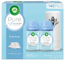 Automatic Spray Kit Dispenser Fresh Linen Laundry Air Freshener Gadget 2 Refills