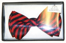 Adult Unisex Black Red Striped Dressup Tuxedo Bowtie For Fancy Dress Halloween