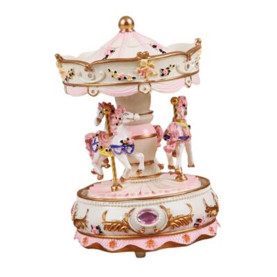 Karussell Spieluhr Deko Schreibtisch Ornament für Mädchen Valentinstag Weihnachten