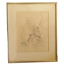 Little Gallery Peggy DeSalle Framed Aruffo Signed Original Artwork Religious