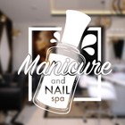  Nail salon wall sticker manicure beauty shop graphics quote decal art ns17
