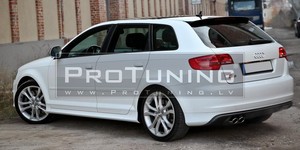 For Audi A3 8P 08-12 Rear Bumper RS spoiler Valance addon Skirt Diffuser Chin