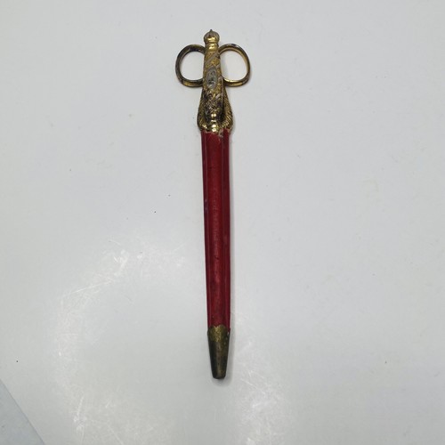 Vtg Desktop Gold CB Inc Germany Scissors & Letter Opener W/ Red Holder LOOK - Picture 2 of 24