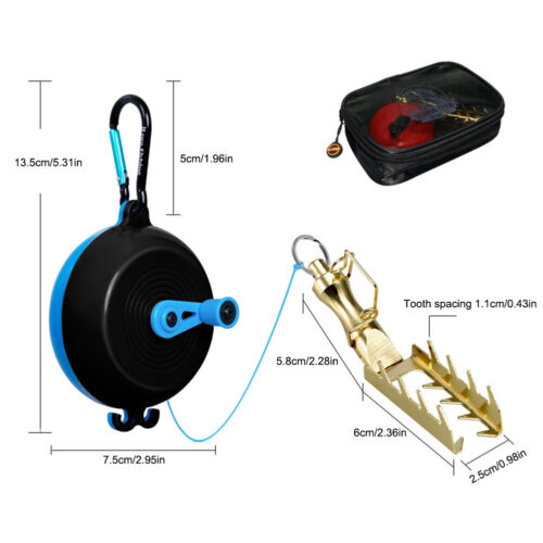 Rescue Hard Bait mit 30 m Schnur, Köderschoner, Angelzubehör (blau, schwarz) - Bild 4 von 10