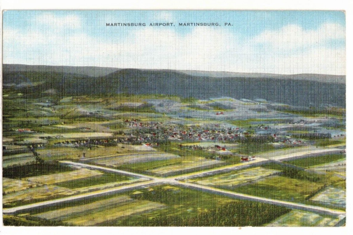 c1930 PC Panoramic View of Martinsburg Airport Martinsburg