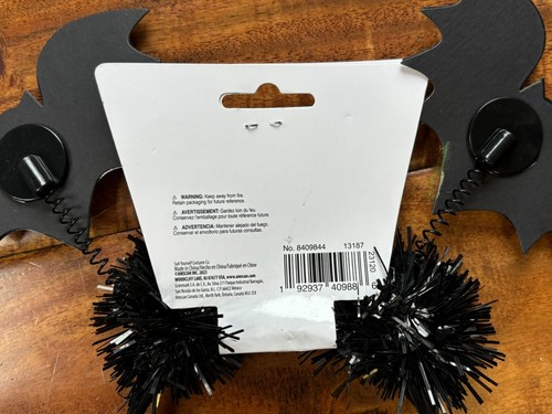 New Bat Animal Ears Black Glitter Headband 4" Ear Height Adult Women's - Picture 4 of 6