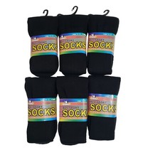 New 6 Pairs Champion Sports Rhino All-Sport Socks in Black - Size large