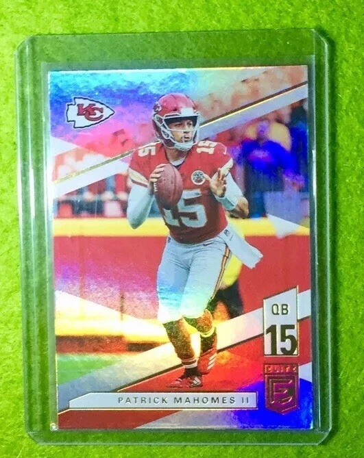 PATRICK MAHOMES PRIZM CARD JERSEY #15 KANSAS CITY CHIEFS REFRACTOR 2019 Elite#14
