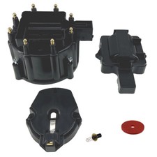 BLACK HEI Large Distributor Cap Rotor Fit CHEVY GM SBC BBC 305 327 350 396 454