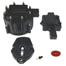 BLACK HEI Large Distributor Cap Rotor Fit CHEVY GM SBC BBC 305 327 350 396 454