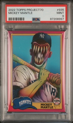 2022 Topps Project 70 - Alex Pardee Topps Baseball #935 Mickey Mantle PSA 9