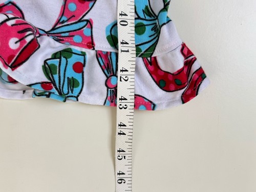 Hanna Andersson Girls Nightgown Flannel Multicolor Bows Holidays Sz XS - Picture 11 of 11